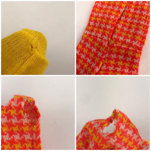 Vintage Mattel Barbie Poncho Put-On #3411 1970s Doll Jumpsuit Hood Boots READ - Picture 11 of 15